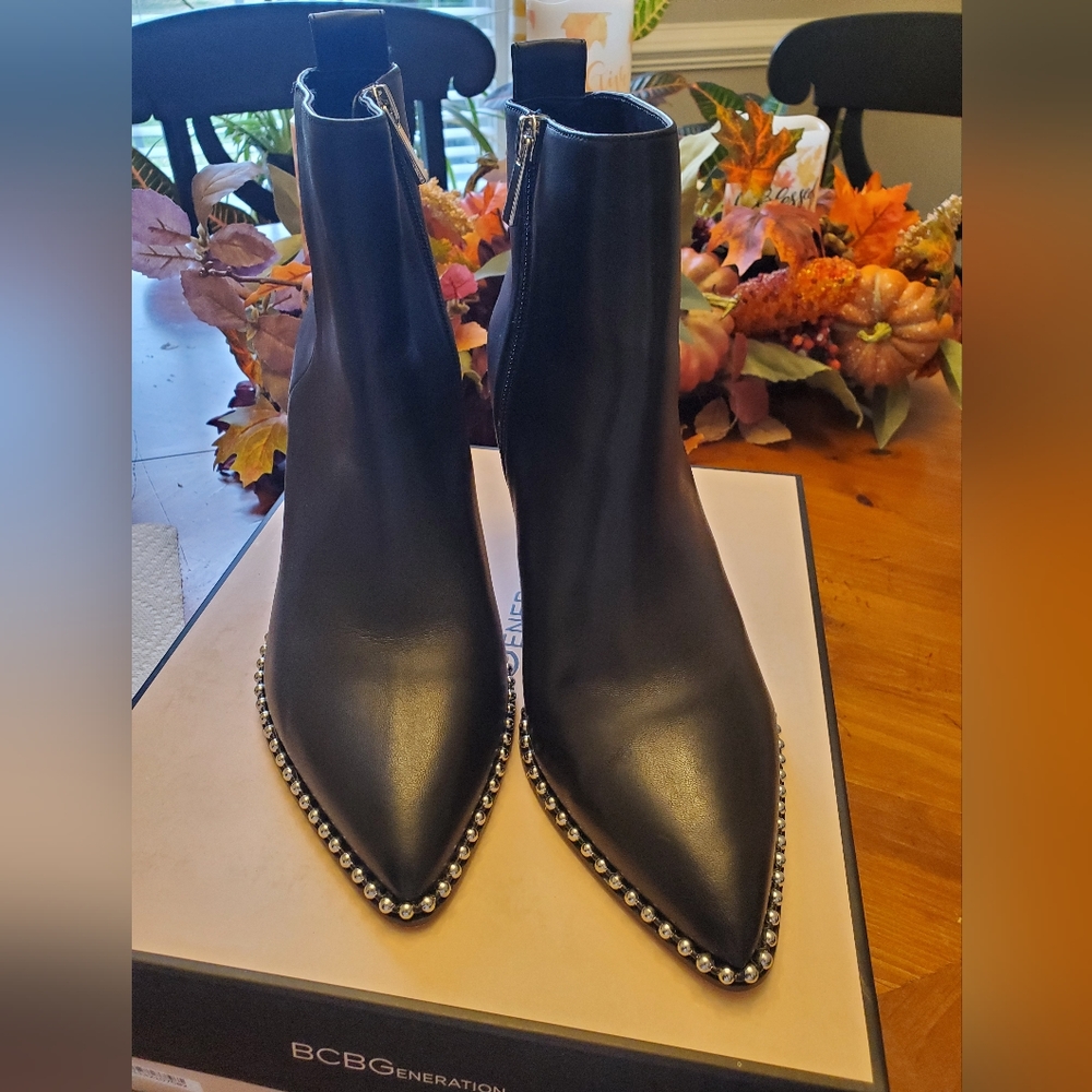 BCBG Beya Leather Studded Bootie